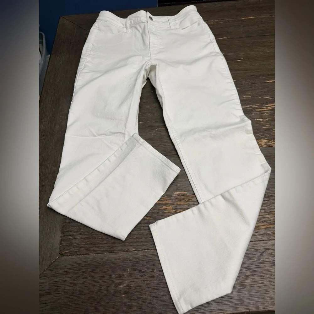 Old Navy 10 WOW Stright Hugh Rise Stretch White Pants Women Jeans